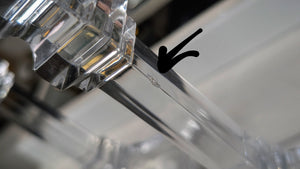 10" Glass Taper Candle Holders x2 (one has chip)