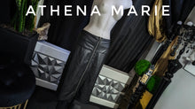 Load image into Gallery viewer, Athena Marie Black Pu Leather Zipper Front Midi Skirt MD
