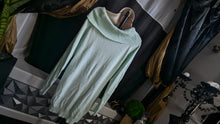 Load image into Gallery viewer, Candie&#39;s Mint Green Lace Accent Cowl Neck Sweater XL
