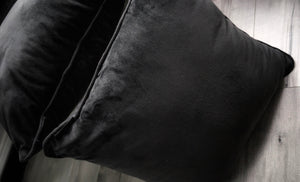 Tahari Black Velour Decor Pillows x2