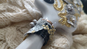 Custom Made Lace & Starfish Seashell Hair Brush