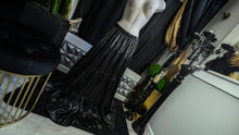 Load image into Gallery viewer, Philosophy Black Pu Leather Ruffle Maxi Skirt MD
