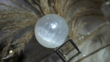 Load image into Gallery viewer, 1.5&quot; Selenite Crystal Sphere with Stand
