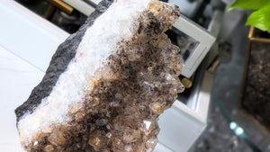 7" Citrine & Goethite Quartz Crystal Cluster