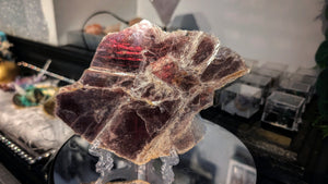 Biotite & Mica Crystal Slab w/Stand