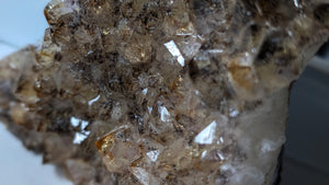 7" Citrine & Goethite Quartz Crystal Cluster