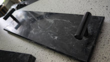 Load image into Gallery viewer, Luxe Habitat Black Marble Tray &amp; Stand Set
