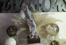 Load image into Gallery viewer, 6&quot; Rare Druzy &amp; Black Amethyst Crystal Cluster
