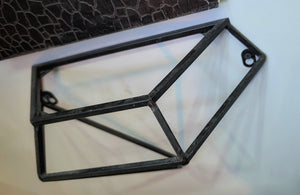 Metal Diamond Wall Art w/ Artificial Plant