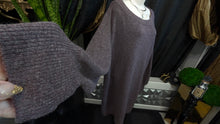 Load image into Gallery viewer, Joe Fresh Purplish Balloon Sleeve Ribbon Back Oversized Sweater 1X
