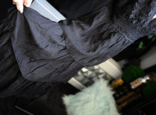 Load image into Gallery viewer, Rebellion Black Lace Ruffle Halter Maxi Dress XL
