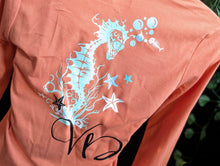 Load image into Gallery viewer, Vixen Drip Gothic Ocean Vibes Seahorse Shirt SM
