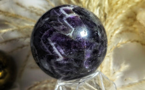 2.5" Dream Amethyst Crystal Sphere on Base