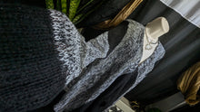 Load image into Gallery viewer, New Woman Design Grey &amp; Black A-symmetrical Sweater Cardigan 2XL
