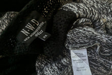 Load image into Gallery viewer, New Woman Design Grey &amp; Black A-symmetrical Sweater Cardigan 2XL
