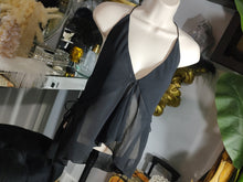 Load image into Gallery viewer, Zara Black Strappy Low Back Sheer Halter Top LG NWT
