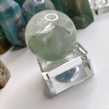 Load image into Gallery viewer, Rainbow Fluorite Sphere with Acrylic Stand
