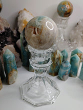 Load image into Gallery viewer, Amazonite Crystal Sphere with Glass Stand
