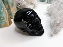 Load image into Gallery viewer, Shean Obsidian Crystal Skull Carving
