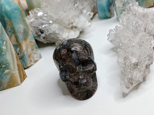 Que Sera Stone Crystal Skull Carving