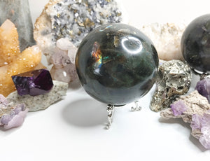 Labradorite Flash Sphere with Stand
