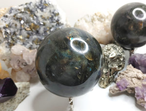 Labradorite Flash Sphere with Stand