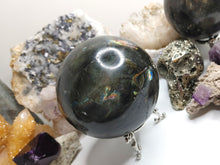Load image into Gallery viewer, Labradorite Flash Sphere with Stand
