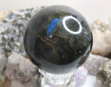 Load image into Gallery viewer, Labradorite Flash Sphere w/Glass Stand
