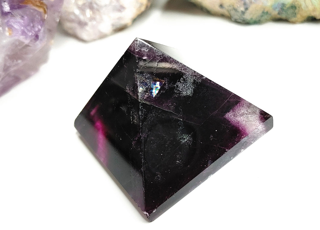 Purple Fluorite Crystal Pyramid