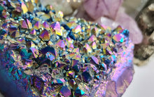 Load image into Gallery viewer, Titanium Aura Electroplated Amethyst Crystal Cluster

