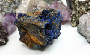 Azurite and Malachite Crystal Cluster
