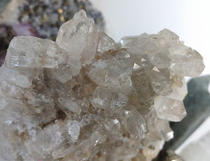 Clear Quartz Crystal Cluster Dual Sided