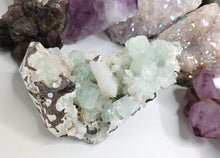 Load image into Gallery viewer, Green Apophyllite Heulandite Crystal Cluster
