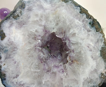 Load image into Gallery viewer, Amethyst Quartz Crystal Donut on Stand
