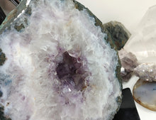 Load image into Gallery viewer, Amethyst Quartz Crystal Donut on Stand
