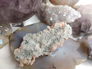 Bulgarian Quartz Pyrite Rhodochrosite Crystal