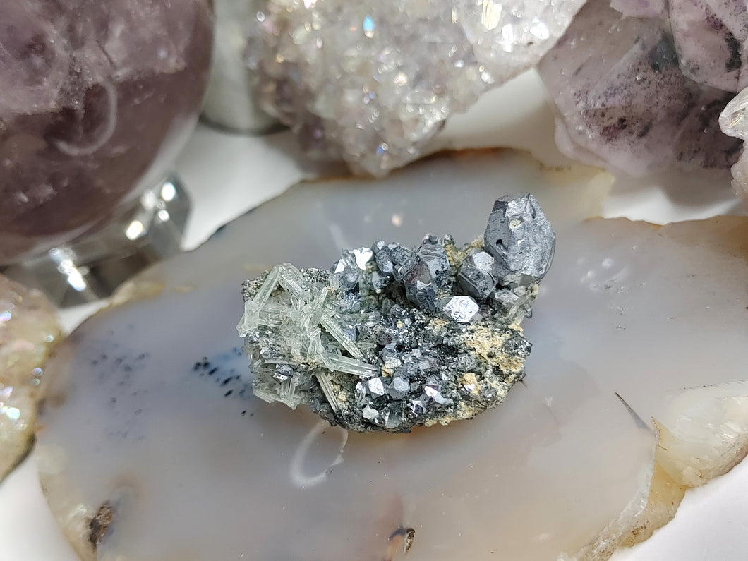Bulgarian Quartz Galena Pyrite Crystal