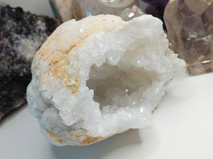Chalcedony Quartz Crystal Cluster Geode