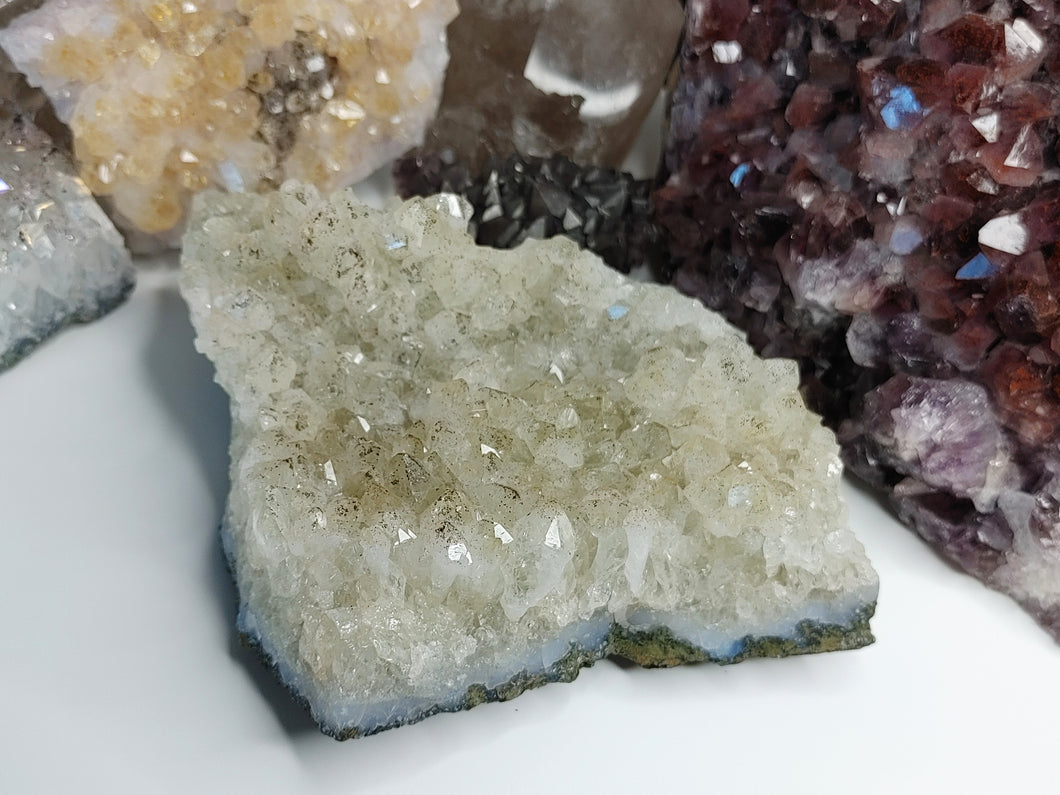 Olive Citrine Crystal Cluster