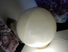 Load image into Gallery viewer, Selenite Crystal Sphere with Led Light Base
