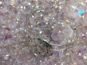 Thunder Bay Amethyst Crystal Stainless Steel Bracelet