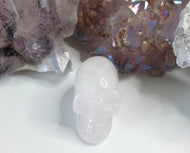 Shean Rose Quartz Crystal Mini Skull