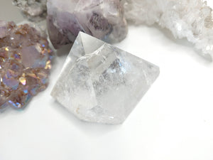 Rainbow Clear Quartz Crystal Pyramid (chipped corner)