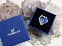 Load image into Gallery viewer, Unique Mirrored Swarovski Crystal Sodalite Ring
