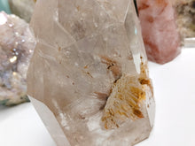 Load image into Gallery viewer, Red Rutilated Rainbow Smokey Quartz Crystal Tower
