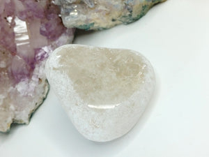 Rainbow Clear Quartz Crystal Dragon Egg (Seer Stone)