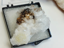 Load image into Gallery viewer, Rare Aragonite Crystal Cluster in Display Case
