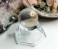 Load image into Gallery viewer, Angel Aura Clear Quartz Crystal Sphere with Stand
