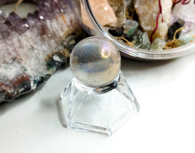 Load image into Gallery viewer, Angel Aura Clear Quartz Crystal Sphere with Stand
