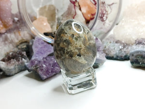 Silver Leaf Jasper Egg with Stand
